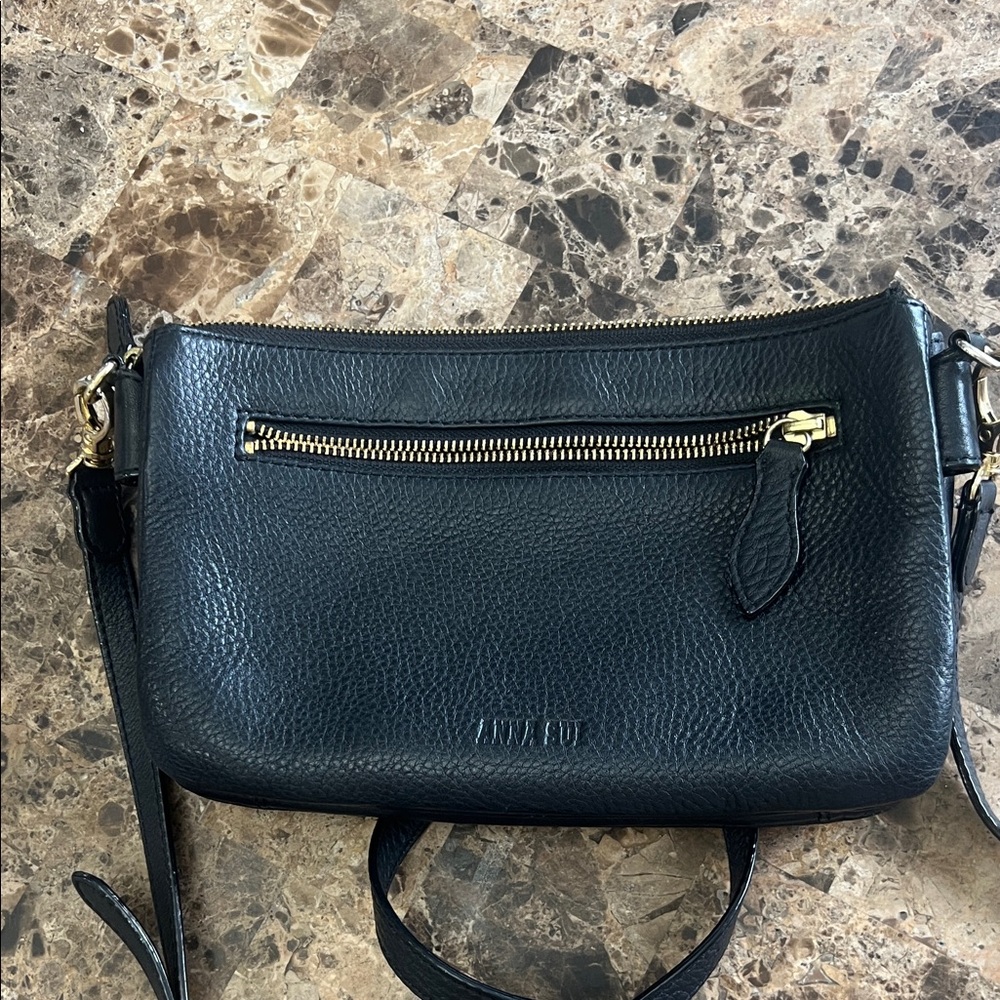 Anna sui Crossbody Bag with Gold Accents